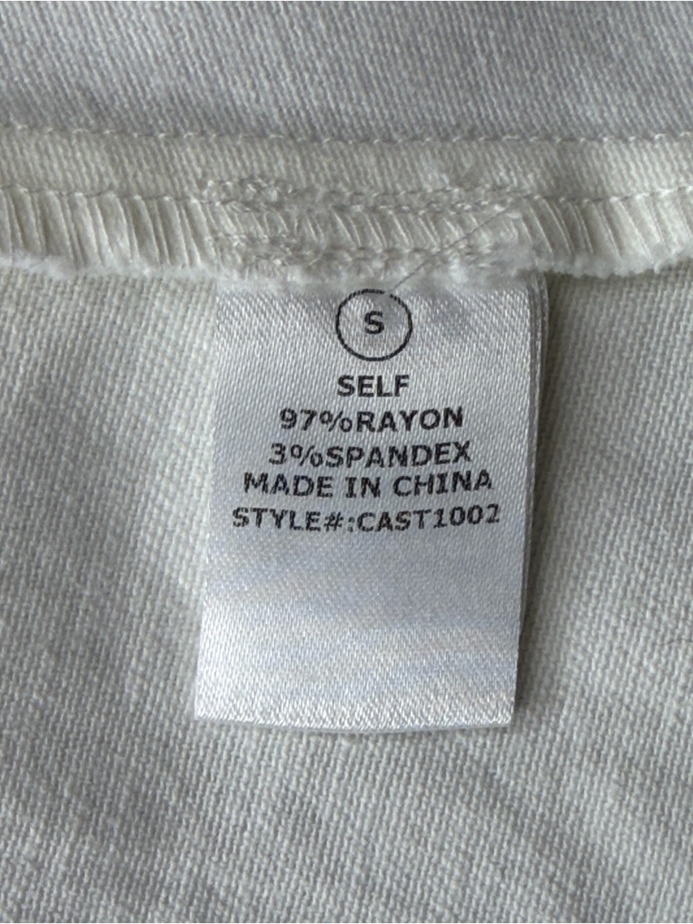 Canvas Apparel Cream Denim H/L Skirt Size Small - Picture 16 of 16